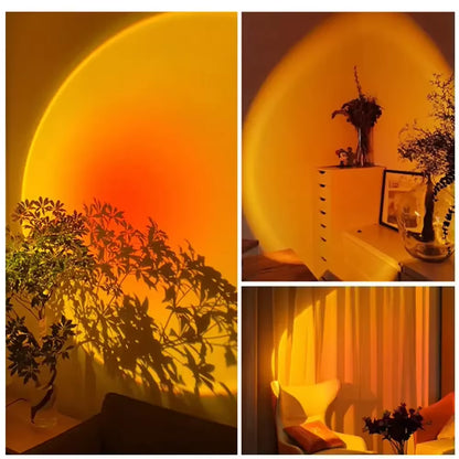 Rechargeable Astronaut Sunset Lamp – Rainbow Projection Night Light with Infinite Dimming | LED Atmosphere Light for Bedroom & Room Decor