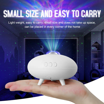 UFO Galaxy Star Projector Night Light – LED Starry Sky & Nebula Effect Lamp for Bedroom & Kids Room Decor