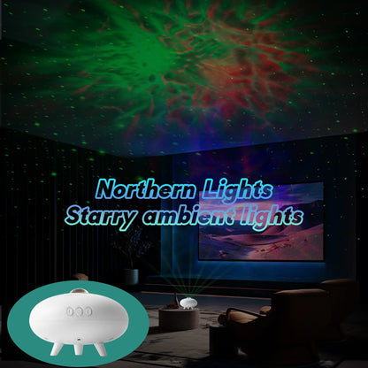 UFO Galaxy Star Projector Night Light – LED Starry Sky & Nebula Effect Lamp for Bedroom & Kids Room Decor